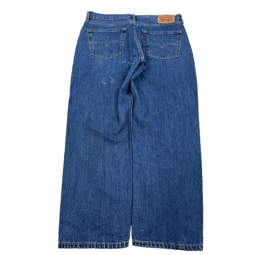 Levis 550 Jeans Men 36x30 Relaxed Fit Straight Leg Med Wash Pants Baggy Work **
